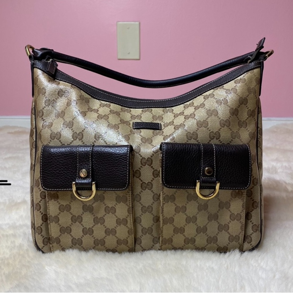 Gucci GG Crystal Monogram Shoulder Bag